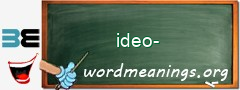 WordMeaning blackboard for ideo-